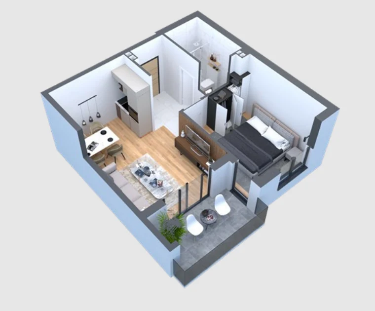 One-bedroom apartment for personal use or rental